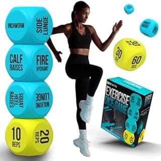 TidyFriend Exercise Dice – 6 Sided Foam Workout Dice for Teens & Adults, Fun Fitness Equipment for Solo or Group Classes, Home Gym Use – Great Workout Equipment & Gifts for Gym Lovers (Blue)