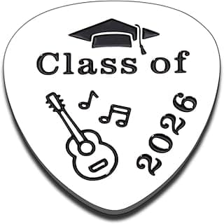 Class of 2026 Guitar Picks Graduation Gifts for Him Her Teen Boy Girl Guitar Player Music Students Senior College Middle High School 5th 8th 12th Grade Daughter Son Graduate Master Phd Best Friend Kid