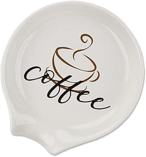 Coffee Spoon Rest, Engraved Cute Counter Spoon Holder Funny Farmhouse Home Bar Coffee Station Table Accessories Décor, Gift for Coffee Lovers Girlfriend Wife Husband Anniversary Friends