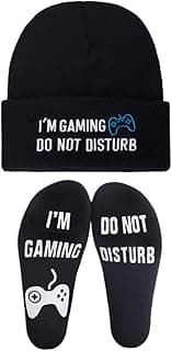 GOAUS Gamer Gifts,Beanie Hat Socks,Christmas Stocking Stuffers for Teen Boys Teenagers Men Him