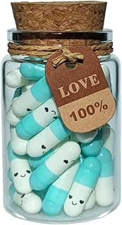 Infmetry Writing Instrument Gift Set - Long Distance 50pcs with Prewritten Messages in Capsules - Valentines Day Gifts for Her Him Boyfriend Girlfriend