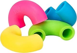 Schylling NeeDoh Mac 'N' Squeeze - Sensory Squeeze Toy - Contains 4 Squishy Noodles - 3" Wide - Color May Vary (Pack of 1)