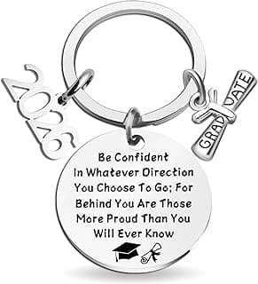 Class of 2026 Graduation Gift for Her Him Senior High School College University Graduate Keychain for 2026 Masters Cool Middle School Graduation Gifts for Boys Girls Students Be Confident Key Chain