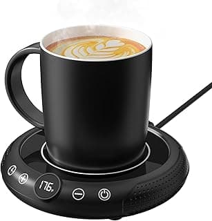 Coffee Mug Warmer with Mug Set - Cup Warmer for Desk Auto Shut Off, Smart Electric Beverage Heater for Coffee, Tea, Water, Milk and Coco, 8 Temperature Settings & 1-12H Timer, Gifts for Coffee Lovers