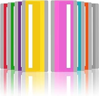 16 Pieces Guided Reading Strips Colored Highlight Strips Overlays Reading Bookmark Reading Line Trackers for Kids Dyslexia Reading Strips Student Reading Tools (Mixed Colors)