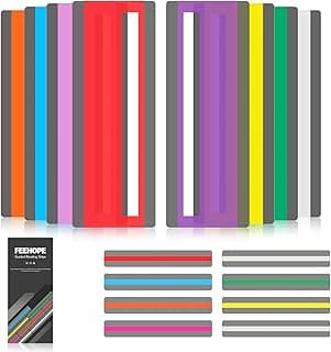 16 Pcs Guided Reading Strips with 2 Styles, Highlight/Colored Overlay Reading Strips Bookmark, Reading Line Trackers for Kids/Students, Dyslexia Support Tools