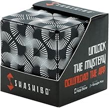 Shashibo Shape Shifting Box - STEM Fidget Toy with Ultra Strong Magnets - Sensory Puzzle Cube Transforms Into 100+ Shapes, Easter Basket Stuffers Gift for Kids, Teens, and Adults (Black & White)