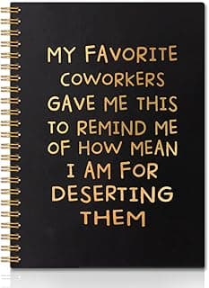 My Favorite Coworkers Gave Me This Gold Hardcover 160 Pages Spiral Notebooks, Coworker Leaving Gift, Sarcastic Farewell Gift, Goodbye Gifts for Coworkers, Coworker Birthday Gift, New Job Gift