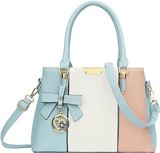 3 Zippered Compartments Purses and Handbags for Women Top Handle Satchel Shoulder Ladies Bags