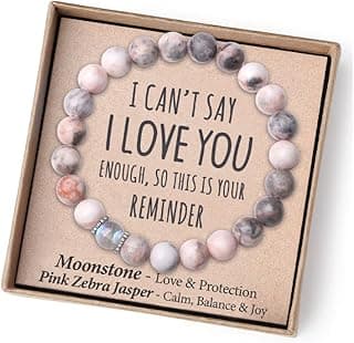THEMEROL Inspirational Gifts for Kids/Girls/Teens/Women-Love/Encouragement-Natural Crystal Bracelets-Handmade Cute Gifts