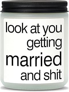 Wedding Gifts for Couples 2026, Funny Bridal Shower Gifts Personalized Lavender Scented Candles Bride Bridesmaid Proposal Custom The Bride to be 2026