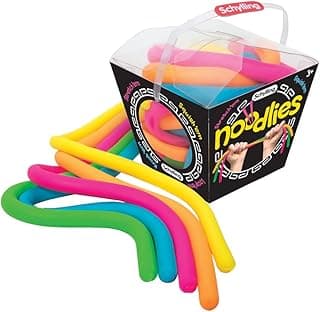 NeeDoh Noodlies - Sensory Squeeze Toy - Contains 5 Stretchy Noodles - 14" Long - Multicolored (Pack of 1)