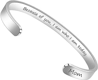 Bracelets for Women Mothers Day Bracelet Gifts from Daughter Inspirational Gifts for Women Graduation Gifts for Her Motivational Birthday Cuff Bangle Friendship Personalized Mantra Jewelry…