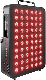 BestQool Red Light Therapy, Dual Chip Elite Grade LED Red Infrared Light Device with Near-Infrared Light 660nm 850nm High Power Red Light Therapy Panel at Home, Ideal for Body, Face, 105W (Black 60)