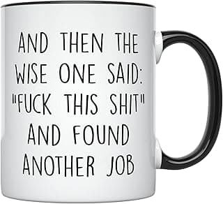 YouNique Designs New Job Gift for Women and Men, 11 Ounces, Co Worker Leaving Cup Woman, Good Bye Coffee Mug for Coworker, Going Away Mug for Coworker Men, Funny Farewell Cup (Black Handle)