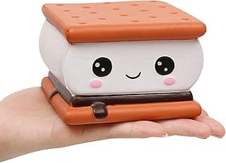 Anboor Squishies Smore Slow Rising Squishy Toy for Kids Soft Cookies Sandwich Scented Stress Relief Realistic Food Cute Squeeze Squish Toy