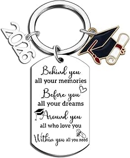 Aisity 2026 Graduation Gifts for Her Him Class Of 2026 Graduation Keychain for University College Middle High School Graduate 2026 Souvenir for Senior Masters Degree Student