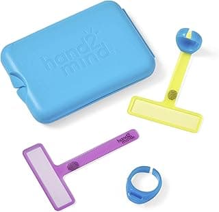 hand2mind FingerFocus Highlighter to Go, Guided Reading Strips, Reading Tracker, Color Overlays for Dyslexia, ADHD Tools for Kids, Reading Classroom Supplies, Reading Accessories, Finger Pointer