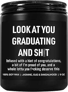 Funny Grad Candle, 2026 Graduation Gifts for Her, Him - College, High School, Masters Degree, Phd, Law School, Nursing & Nurse Graduation Gifts for Women, Men - 9 oz