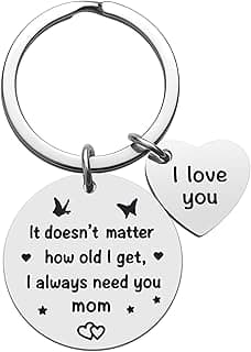 Mom Christmas Mother’s Day Birthday Gifts from Daughter Son, I Love You to the Moon and Back Mother Keychain