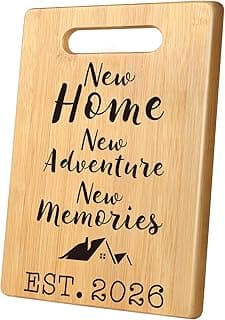 House Warming Gifts New Home, Perfect House Warming Gifts, New Home Gift Idea for Women Men Homeowner, New Apartment Essentials, New Home New Adventure New Memories 2026 Cutting Board
