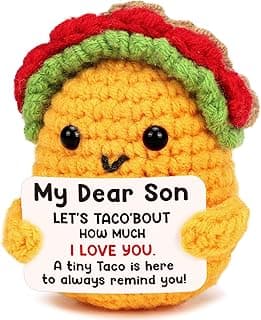 Son Gifts for Teen Boys Easter Basket Stuffers for Teens Son Birthday Gifts for Year Old Bonus Step Son from Mom Dad, Teenage Boys Easter Eggs Gift Men Him Crochet Fathers Day Taco To My Best Son Ever