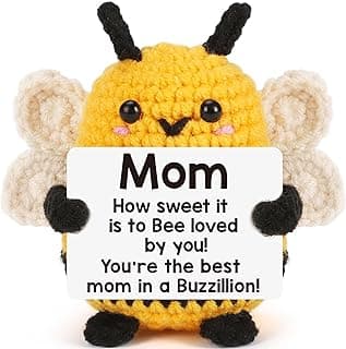 Mothers Day Mother Gifts for Mom Mothers Day from Daughter Son - Mom Gifts Mother's Day Mother-in-law Birthday Gift Ideas for Best Moms Ever Mama Mommy, Happy Birthday Cute Small Crochet Bee Present