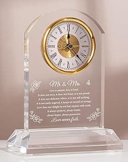 Wedding Gifts for Couples 2026, Newlyweds Gift for Bride and Groom Happy Anniversary Clock Unique Engagement Marriage Keepsake Mr & Mrs Bridal Shower Present, Gift Box Card (Battery Not Included)