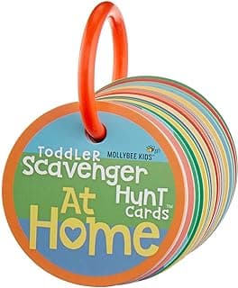 MOLLYBEE KIDS Toddler Scavenger Hunt Cards at Home, Toddler Activity, Ages 2, 3, Indoor Scavenger Hunt Game