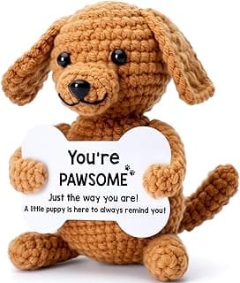 Funny Valentines Day Dog Gifts for Women Men Girls Boys, Valentines Birthday Gifts Ideas Cute Stuff Cool Things, Small Puppy Dog Stuffed Animals Plush, Mini Emotional Positive Desk Decor Accessories