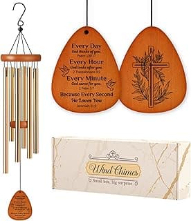 Aurahouse Christian Gifts for Women Men, Christian Wind Chimes with Bible Verse, Religious Christian Mothers Day Birthday Gifts, Faith Based Gift for Women Mom Sisters Friends Coworkers