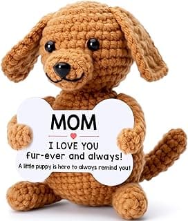 Funny Dog Mothers Day Mom Gifts from Daughter Son, New Bonus Step Mom Mama Mother in Law Gifts Ideas, Happy Birthday Presents Mini Cute Cool Stuff Things I Love You Mommy, Small Fun Crochet Dog Puppy