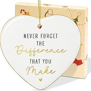 OASSIE Christmas Thank You Gifts for Women - Ceramic Christmas Ornaments 2025 for Tree Decorations - Appreciation Retirement Stocking Stuffers Gifts for Women Boss Coworker Teacher Nurse Friend