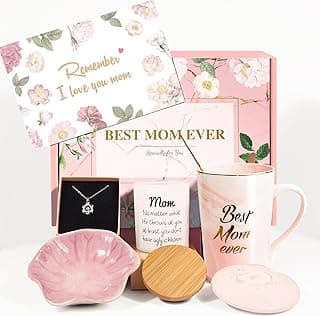 Gifts for Mom, Birthday Gifts For Best Mom Ever Coffee Mug Unique Mothers Day Gifts Basket from Daughter Son Mother's Day Present, Unique Mom's Gifts (BEST MOM PINK)