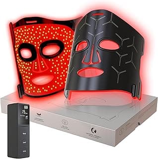 Infrared Red Light Therapy Mask: High Energy Skincare Device for Glowing Skin – Ultra-Thin 1.8mm 4.6oz, 830nm 633nm 590nm, Cordless Red Light Therapy for Face Luxury Gift - Generation II Updated