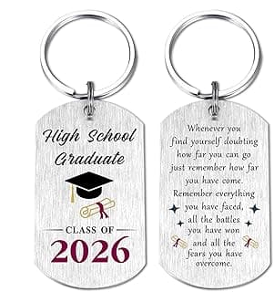 Viayen Graduation Gifts for Men Women - Graduation Decorations Class of 2025 Keychain for High Middle School College PHD MBA