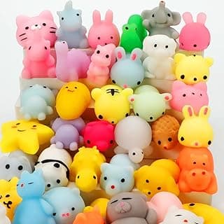 40 Pack Squishy Toys for Kids, Kawaii Squishies Squishy Animals Party Favors Birthday Gift Goodie Bag Stuffers for Boys Girls Ages 4-8 8-12 Teens Toddlers Stress Relief Sensory Autism Toys Random