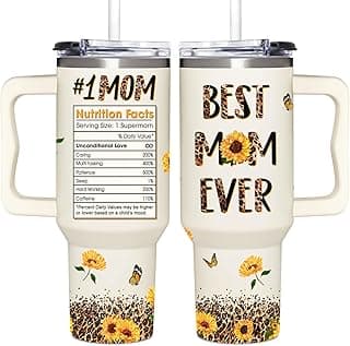 Best Mom Ever Gifts - Mothers Day Gift For Mom from Daughter, Son, Kids - Birthday, Christmas Gifts Idea For Mother, Mom, Wife - Tumbler With Handle 40oz