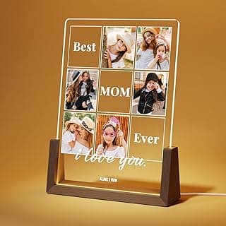 LUCKOR 2026 Personalized Mothers Day Picture Frame for Mom, Custom Gifts for Mother's Day from Daughter Son Kids, Customized Photo Presents for Wife from Husband, Best Mom Ever Gift Ideas