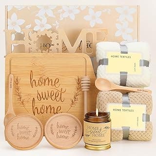 House Warming Gifts New Home,Housewarming Gift,New Home Gifts Ideas,Realtors Closing Gift for House Buyers,Home Sweet Home Bamboo Serving Board for Couple Women Men