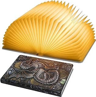 Folding Book Lamp Dragon Night Light, Portable Bedside Light (3 Colors) - Gift for Book Lovers