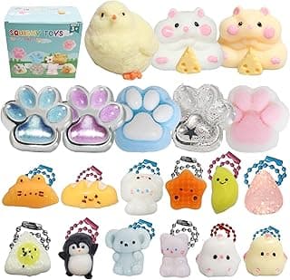 20pcs Squishy Pack,Fidget Toys Kit,Include taba Squishies Party Favors for Kids 4-8 8-12 Treasure Box Toys for Classroom Birthday Xmas Gifts Goodie Bag Stocking Stuffers for Teens (20pcs)