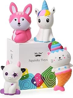 Mr. Pen Jumbo Squishies Slow Rising, 4 Pack, Squishy Animals, Squeeze Toys for Kids