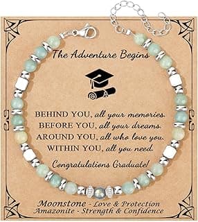 JoycuFF 𝗚𝗶𝗳𝘁𝘀 𝗳𝗼𝗿 𝗪𝗼𝗺𝗲𝗻 𝗠𝗼𝗼𝗻𝘀𝘁𝗼𝗻𝗲 𝗕𝗿𝗮𝗰𝗲𝗹𝗲𝘁 Amazonite Colorful Imperial Jasper Stainless Steel Beads Bracelets, Mothers Day Birthday Christmas Valentines Graduation Gifts