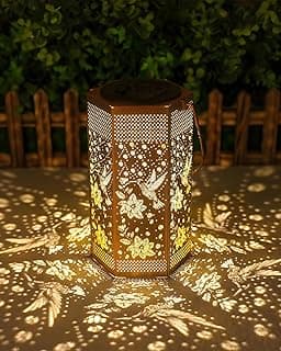 Hummingbird Solar Lantern Outdoor Waterproof - Birthday Gifts for Women Mom Grandma, Mothers Day Gifts, Solar Lights Outdoor Garden Decor for Outside