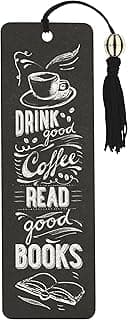 Coffee & Books Beaded Bookmark,1Pc