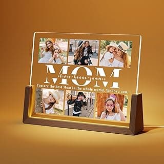LUCKOR 2026 Personalized Mothers Day Picture Frame for Mom, Custom Gifts for Mother's Day from Daughter Son Kids, Customized Photo Presents for Wife from Husband, Best Mom Ever Gift Ideas