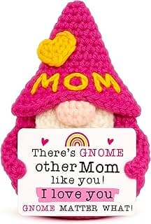 Mom Gifts for Mothers Day - Funny Mother's Day Birthday Handmade Gnome Gift for Mom from Daughter Son, Cute Crochet Gnomes for Mother Mama Mommy I Love You Christmas Stocking Stuffers