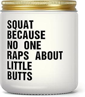 Motivational Fitness Gift for Gym Enthusiast - Inspirational Gifts for Workout Exercise Sports Lover, Encouragement Presents for Friend Women Men Her, Funny Lavender Candle for Christmas Birthday