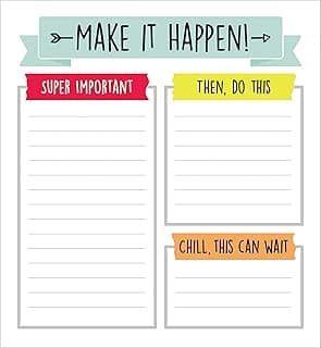 Carson Dellosa Aim High Notepad, 50 Sheet Note Pad With Lined Paper, To Do List, Checklist, Classroom Organization Stationary, Desk Accessories and Office Supplies